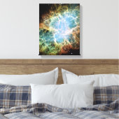 De blauwgroen Nevel van de Krab Canvas Afdruk (Insitu (Slaapkamer))
