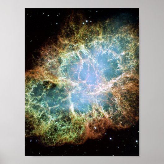 De blauwgroen Nevel van de Krab Poster (Voorkant)