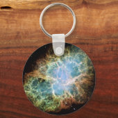 De blauwgroen Nevel van de Krab Sleutelhanger (Voorkant)