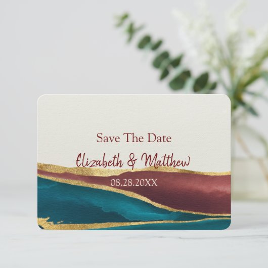 De blauwgroen Stone van de Agate van de Rust van d Kaart (Staand voorkant)