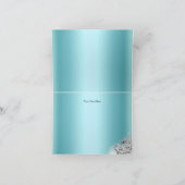 De blauwgroen & Zilveren Maskerade van de Bedankkaart (Binnen)