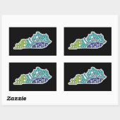 De Blauwvintonijnstaat - Kentucky Rechthoekige Sticker (Vel)