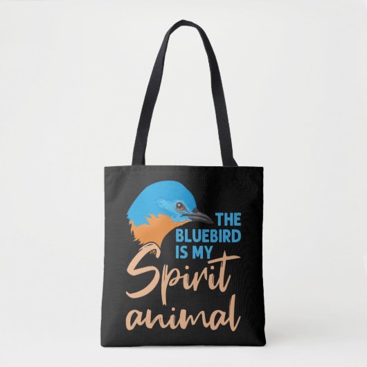 De Blauwvogel is mijn Geestdier Tote Bag (Voorkant)