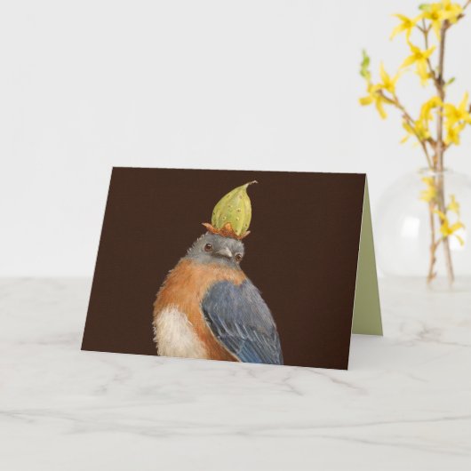 De blauwvogelkaart reinigen kaart (Gele Bloem)