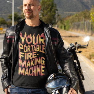 De Blazing Draagbare Vuurmakende Machine T-shirt