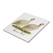 De Bleekgele Kip Dundotte van Guineas Tegeltje (Zijkant)