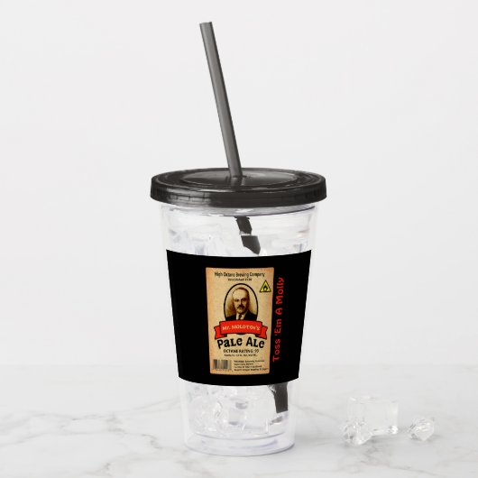 De Bleke Ale van de heer Molotov Acryl Drinkbeker (Voorkant ijs)