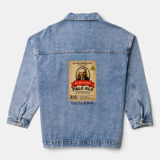 De Bleke Ale van de heer Molotov Denim Jacket (Achterkant)