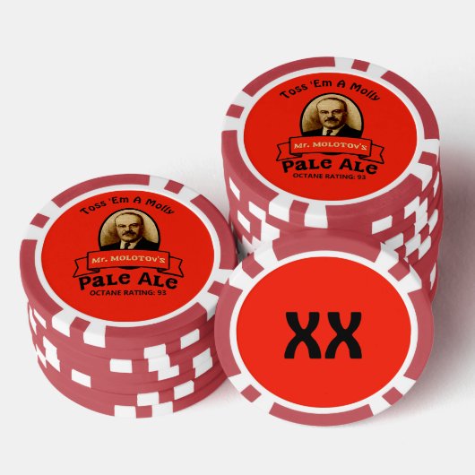 De Bleke Ale van de heer Molotov Poker Chips (Opstapeling)