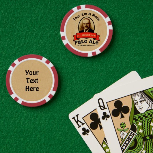 De Bleke Ale van de heer Molotov Poker Chips (Pokertafel (Dubbel))
