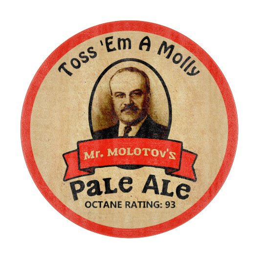 De Bleke Ale van de heer Molotov Snijplank (Voorkant)
