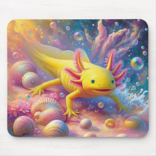 De Blijde Axolotl Muismat (Voorkant)