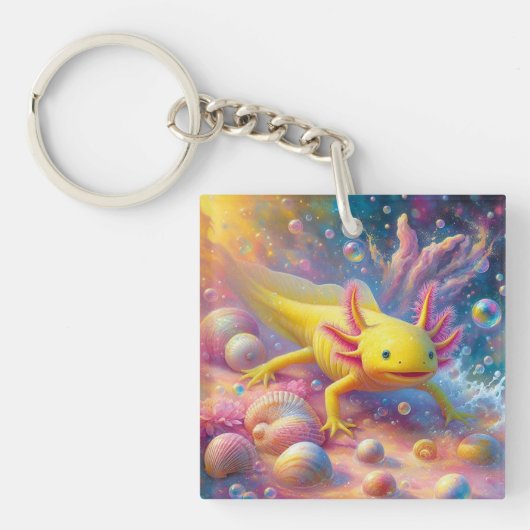 De Blijde Axolotl Sleutelhanger (Voorkant)