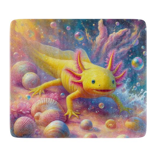 De Blijde Axolotl Snijplank (Voorkant)