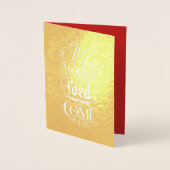 De blijdschap van de wereld dat de Heer gekomen is Folie Kaarten (Voorkant)