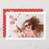 De blije Foto van het Huisdier van de Vakantie van Feestdagenkaart (Voorkant / Achterkant)