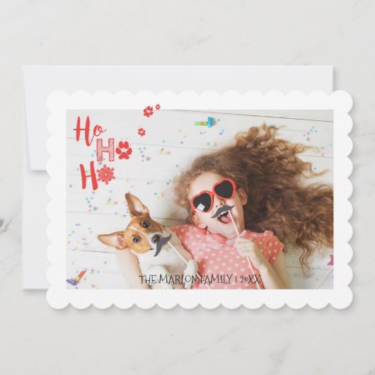 De blije Foto van het Huisdier van de Vakantie van Feestdagenkaart (Voorkant)