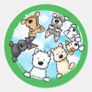 De blije kant ronde sticker