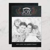 De blije Kerstkaart van het Bord (Voorkant / Achterkant)