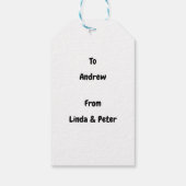 De blije sneeuwman op kerstcadeautags cadeaulabel (Achterkant)