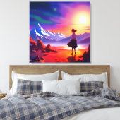 De blik op de toekomst canvas afdruk (Insitu (Slaapkamer))