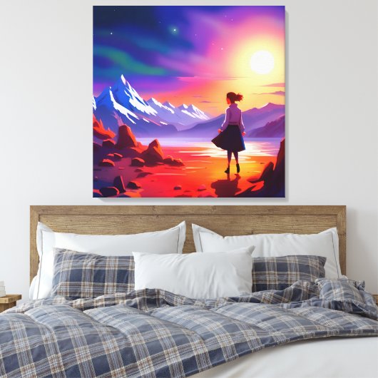 De blik op de toekomst canvas afdruk (Insitu (Slaapkamer))