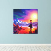 De blik op de toekomst canvas afdruk (Insitu (Houten vloer))