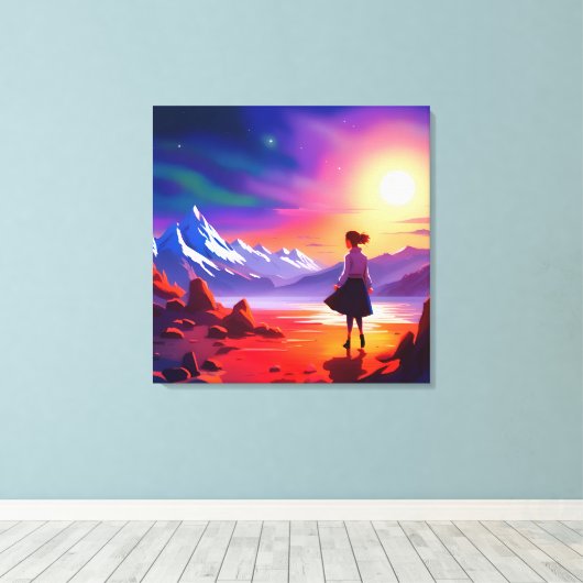 De blik op de toekomst canvas afdruk (Insitu (Houten vloer))