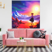 De blik op de toekomst canvas afdruk (Insitu (Woonkamer))