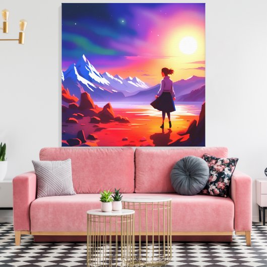 De blik op de toekomst canvas afdruk (Insitu (Woonkamer))