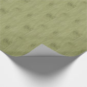 De blik van Bamboe in Olive Moss Green Wood Grain Cadeaupapier (Hoek)