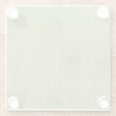 De blik van Bamboe in Olive Moss Green Wood Grain Glazen Onderzetter (Achterkant)