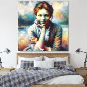 DE BLIK VAN BELA CANVAS AFDRUK (Insitu (Slaapkamer))