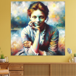 DE BLIK VAN BELA CANVAS AFDRUK