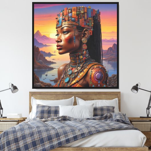 De blik van Cleopatra Canvas Afdruk (Insitu (Slaapkamer))