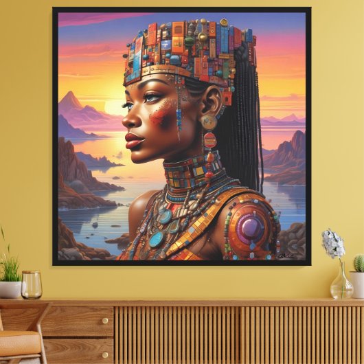 De blik van Cleopatra Canvas Afdruk (Insitu (Woonkamer))