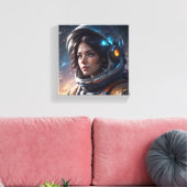 De blik van Cosmic Explorer Canvas Afdruk (Insitu (Woonkamer))