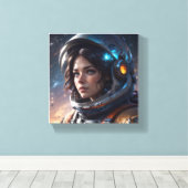 De blik van Cosmic Explorer Canvas Afdruk (Insitu (Houten vloer))