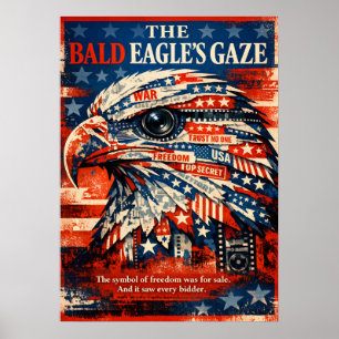 De blik van de Amerikaanse zeearend Patriot Kunst Poster