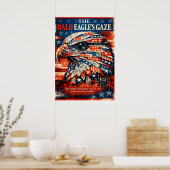 De blik van de Amerikaanse zeearend Patriot Kunst Poster (Keuken)
