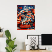 De blik van de Amerikaanse zeearend Patriot Kunst Poster (Thuiskantoor)