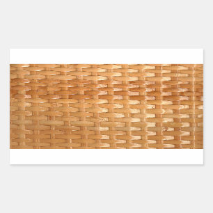 De blik van de Rieten Textuur Basketweave van de Rechthoekige Sticker