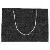 De blik van de zwarte realistische Alligatorhuid Groot Cadeauzakje (Achterkant)