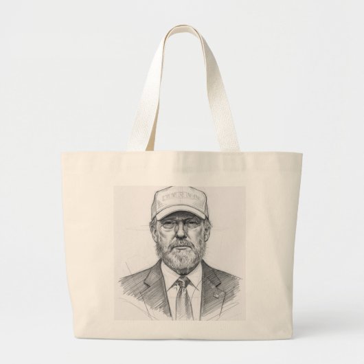 De blik van Donald Trump. Grote Tote Bag (Voorkant)