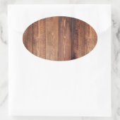 De blik van echt hout ovale sticker (Tas)