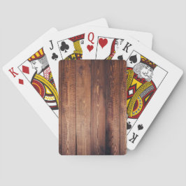 De blik van echt hout pokerkaarten