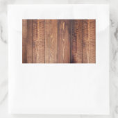 De blik van echt hout rechthoekige sticker (Tas)
