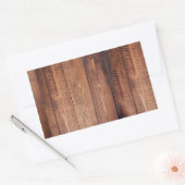 De blik van echt hout rechthoekige sticker (Envelop)