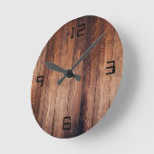 De blik van echte hout ronde klok (Hoek)