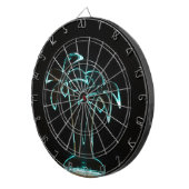 De blik van Neon laat tropische palmbomen opstaan Dartbord (Voorkant Rechts)